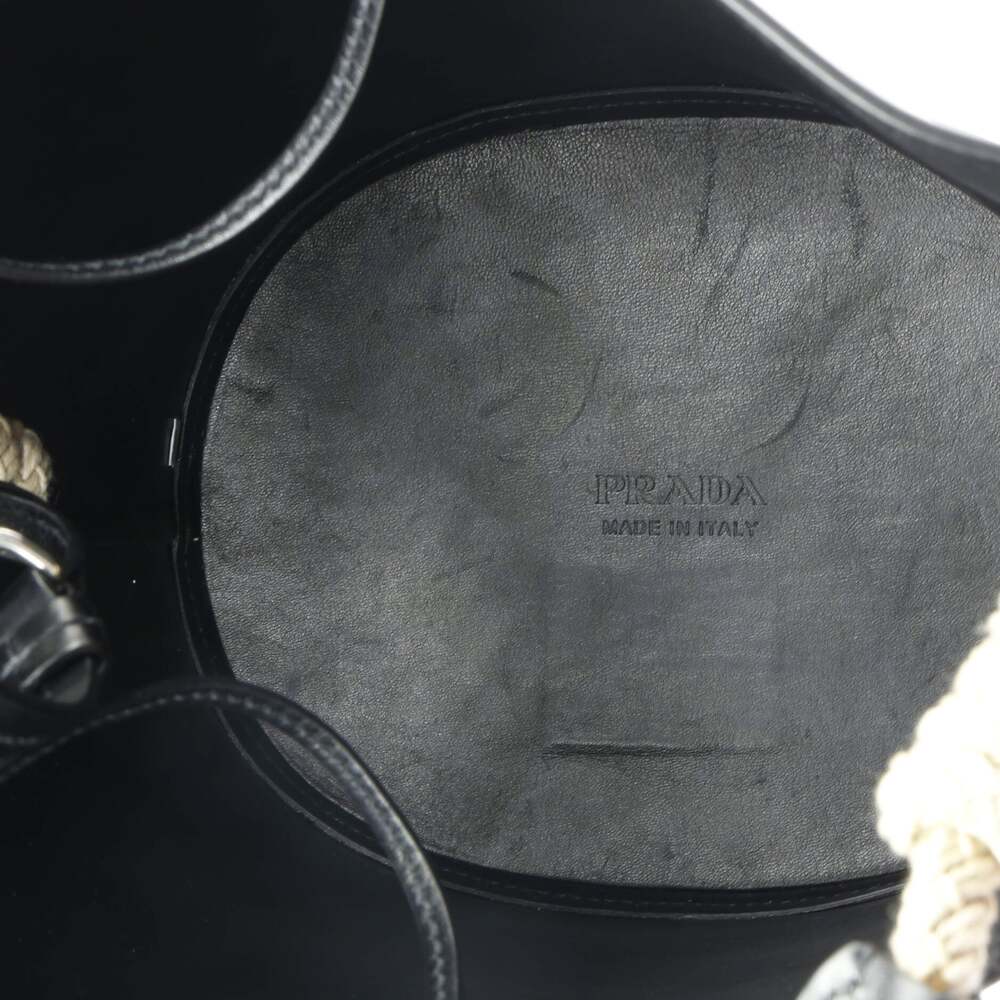 Prada Tambour Bucket Bag Leather With #148886P82B - Picture 7 of 9